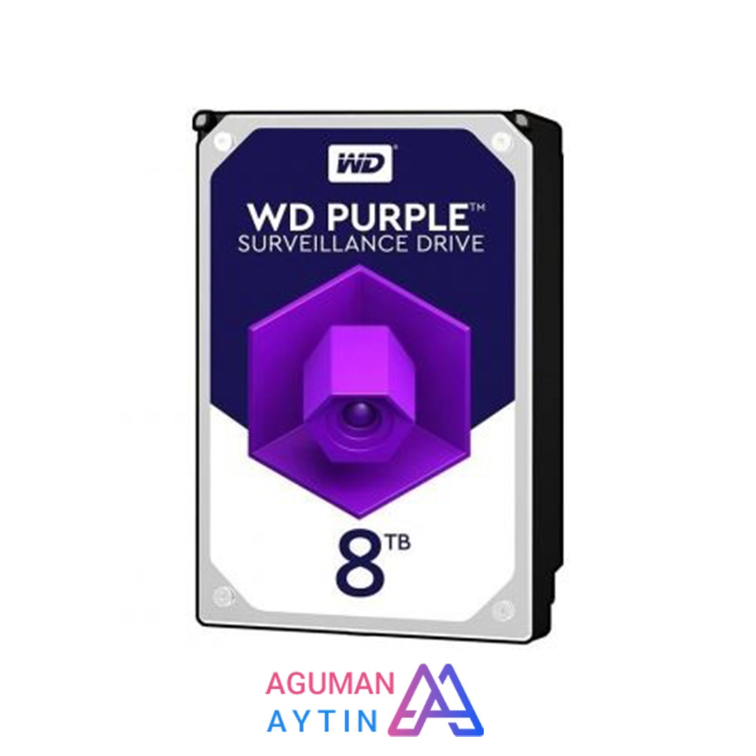 هارد دیسک اینترنال وسترن دیجیتال سری Purple ظرفیت 8 ترابایت (کارکرده)